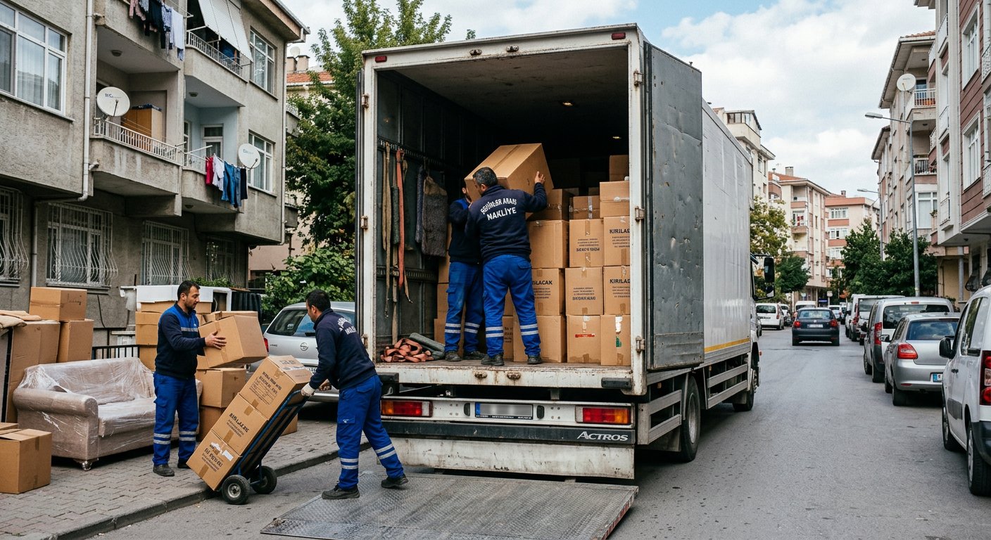 Apartman onunde rampali kamyon yukleme duzeni - Kullanım Koşulları