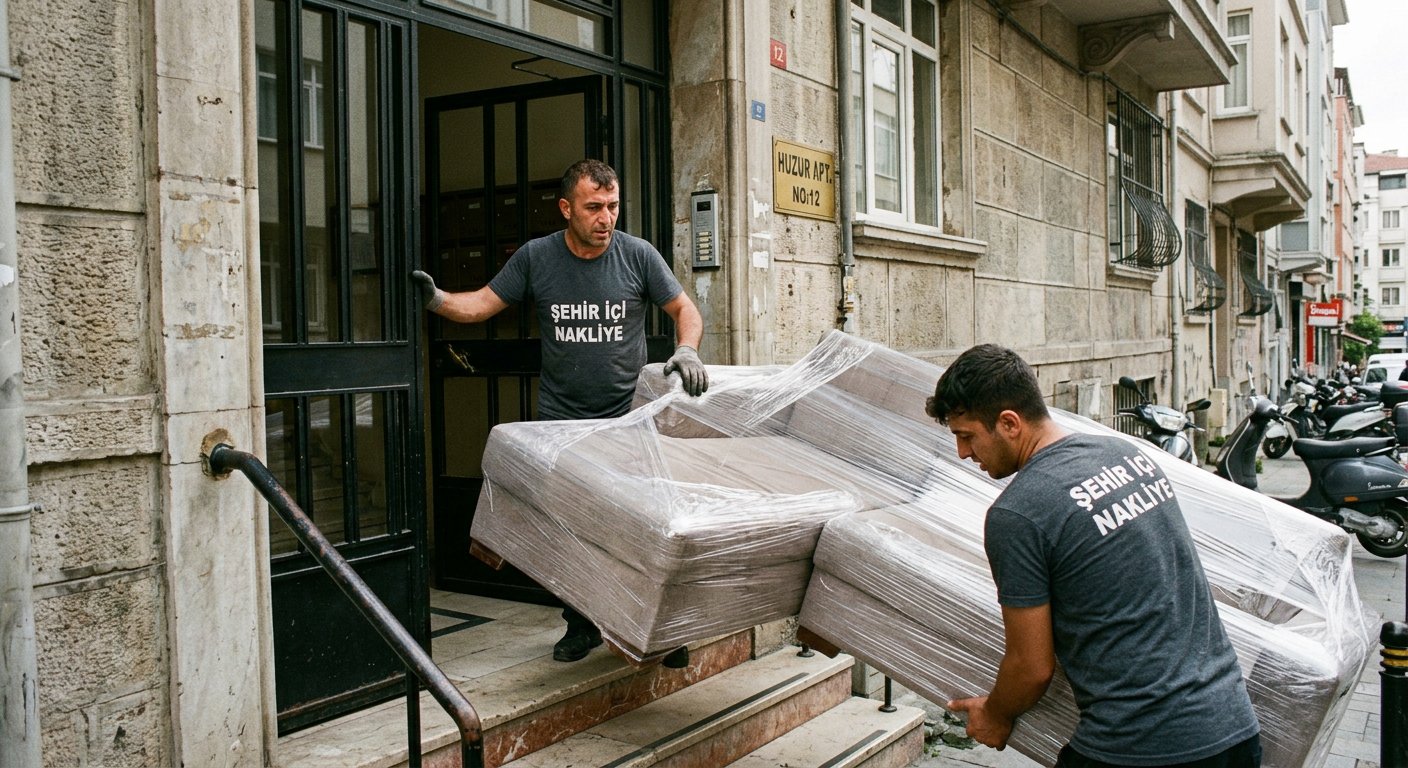 Bina girisinden ortulu koltuk cikarma - Şehirler Arası Nakliyat