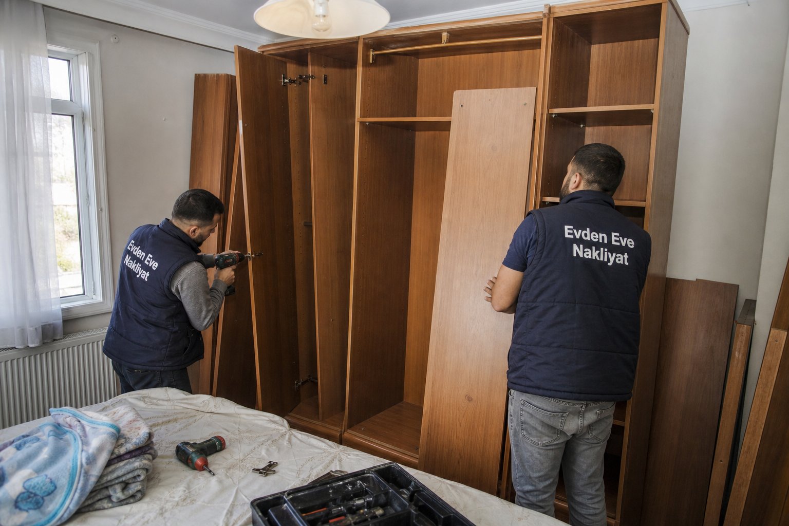 Buyuk gardirop kapaklarinin sokulmesi - Koli Taşıma