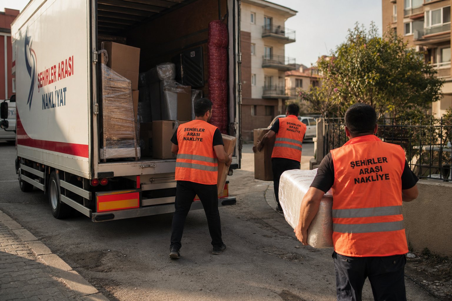 Turuncu yelekli ekibin sehir disi sevkiyat hazirligi - Çerez Politikası