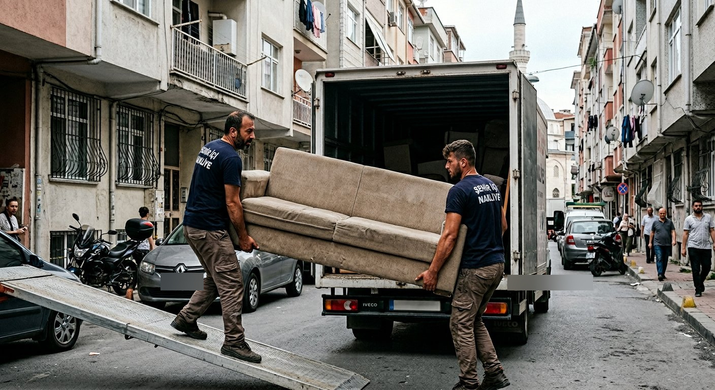 Uzun kanepeyi iki kisi yukleme - Beyaz Eşya Taşıma