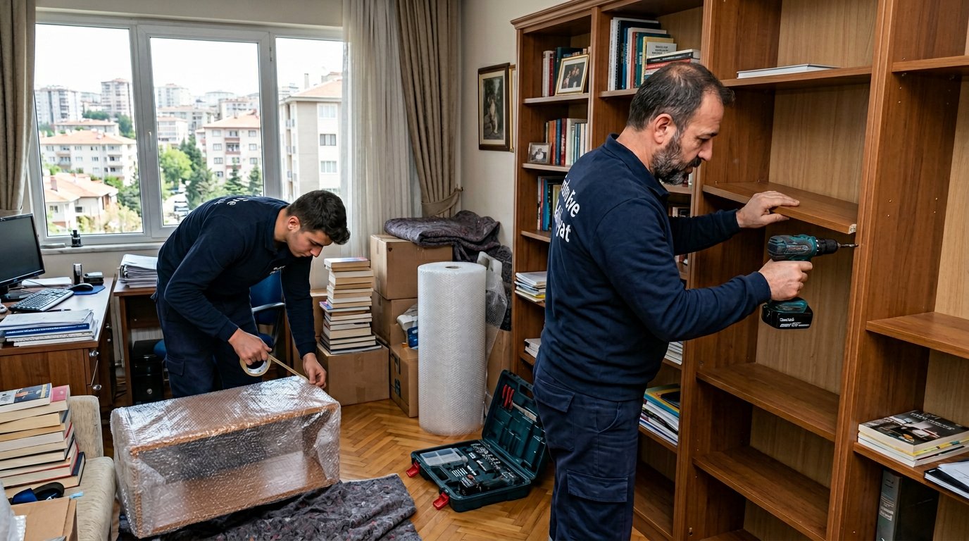 Yuksek dolabin ic bolmelerini ayirma - Mobilya Sökme ve Kurma